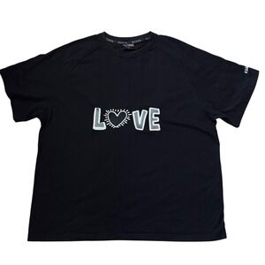 Blvck Paris x Keith Haring Love Heart Black Graphic T-Shirt Mens Med Streetwear